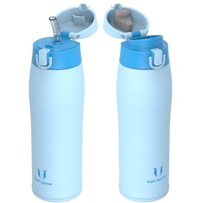 Super Sparrow Edelstahl Trinkflasche 750ml Thermosflasche 2 Deckel Super Sparrow Edelstahl Trinkflasche 750ml Thermosflasche 2 Deckel