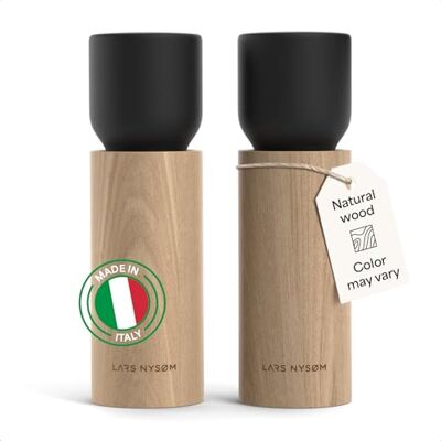 LARS NYSØM Salz und Pfeffermühle Holz Set Manuelle Mühlen Keramikmahlwerk Made in Italy Einstellbarer Mahlgrad von fein bis grob Salzmühle für grobes Salz Salz und Pfeffermühle aus Buchenholz LARS NYSØM Salz und Pfeffermühle Holz Set Manuelle Mühlen Keramikmahlwerk Made in Italy Einstellbarer Mahlgrad von fein bis grob Salzmühle für grobes Salz Salz und Pfeffermühle aus Buchenholz