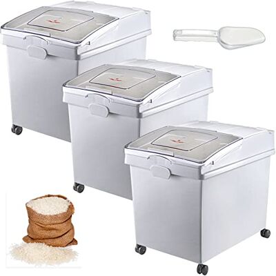 VEVOR Mehl und Reis Behälter Aufbewahrungsbox Vorratsdosen (3 x 25 kg) VEVOR Mehl und Reis Behälter Aufbewahrungsbox Vorratsdosen (3 x 25 kg)