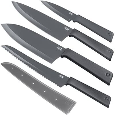 KUHN RIKON COLORI+ Messerset grau 4 Stk KUHN RIKON COLORI+ Messerset grau 4 Stk