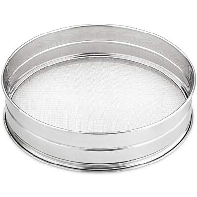 Thermohauser Sieb groß (Edelstahl rostfrei), extrafein, Maschenweite 1,5x1,0 mm, Durchm. 35,0 cm, Silber Thermohauser Sieb groß (Edelstahl rostfrei), extrafein, Maschenweite 1,5x1,0 mm, Durchm. 35,0 cm, Silber