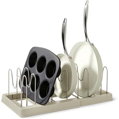 Amazon Koch- und Backgeschirr Organizer, Inklusive 10 Unterteilungen, Edelstahl, Erweiterbar von 31cm–52,6cm Amazon Koch- und Backgeschirr Organizer, Inklusive 10 Unterteilungen, Edelstahl, Erweiterbar von 31cm–52,6cm