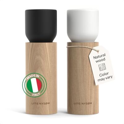 LARS NYSØM Salz und Pfeffermühle Holz Set Manuelle Mühlen Keramikmahlwerk Made in Italy Einstellbarer Mahlgrad von fein bis grob Salzmühle für grobes Salz Salz und Pfeffermühle aus Buchenholz LARS NYSØM Salz und Pfeffermühle Holz Set Manuelle Mühlen Keramikmahlwerk Made in Italy Einstellbarer Mahlgrad von fein bis grob Salzmühle für grobes Salz Salz und Pfeffermühle aus Buchenholz