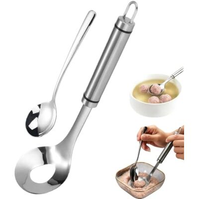Generic Fleischbällchenlöffel Aus Edelstahl,Manueller Fleischkugelformer Edelstahl‑Fleischbällchen‑Löffel mit Löffel, Zum Formen Von Fleischbällchen,Küchenhelfer für Hackbällchen,Fischbällchen Generic Fleischbällchenlöffel Aus Edelstahl,Manueller Fleischkugelformer Edelstahl‑Fleischbällchen‑Löffel mit Löffel, Zum Formen Von Fleischbällchen,Küchenhelfer für Hackbällchen,Fischbällchen