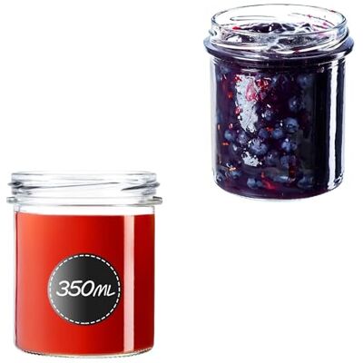 KADAX 10er Set Marmeladengläser 350ml TO82, Einmachgläser Vorratsgläser Mason Jar mit Schraubdeckel, Luftdichte Schraubgläser, Honig & Konfitüre KADAX 10er Set Marmeladengläser 350ml TO82, Einmachgläser Vorratsgläser Mason Jar mit Schraubdeckel, Luftdichte Schraubgläser, Honig & Konfitüre