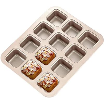 DUO 12 Tasse Mini Käsekuchen Pan Metal Square Kuchen Muffin Ofen Form Form for Backen Bake Wagen Dessert Werkzeug DUO 12 Tasse Mini Käsekuchen Pan Metal Square Kuchen Muffin Ofen Form Form for Backen Bake Wagen Dessert Werkzeug