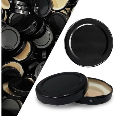 Vitrea 100er Set Ersatzdeckel Deckel für Sturzgläser Twist off To 43 Schwarz Passend für 37/53 / 65/106/107 ml Vitrea 100er Set Ersatzdeckel Deckel für Sturzgläser Twist off To 43 Schwarz Passend für 37/53 / 65/106/107 ml