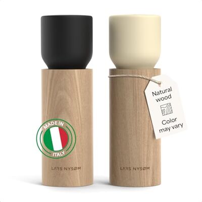 LARS NYSØM Salz und Pfeffermühle Holz Set Manuelle Mühlen Keramikmahlwerk Made in Italy Einstellbarer Mahlgrad von fein bis grob Salzmühle für grobes Salz Salz und Pfeffermühle aus Buchenholz LARS NYSØM Salz und Pfeffermühle Holz Set Manuelle Mühlen Keramikmahlwerk Made in Italy Einstellbarer Mahlgrad von fein bis grob Salzmühle für grobes Salz Salz und Pfeffermühle aus Buchenholz