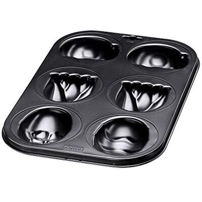 Kaiser Muffinform Ostern für 6 Muffins, Muffin Backblech 36x25x3 cm, Backform Ostern mit 3 Motiven Tulpe, Marienkäfer, Osterei, antihaftbeschichtet, Grau Kaiser Muffinform Ostern für 6 Muffins, Muffin Backblech 36x25x3 cm, Backform Ostern mit 3 Motiven Tulpe, Marienkäfer, Osterei, antihaftbeschichtet, Grau