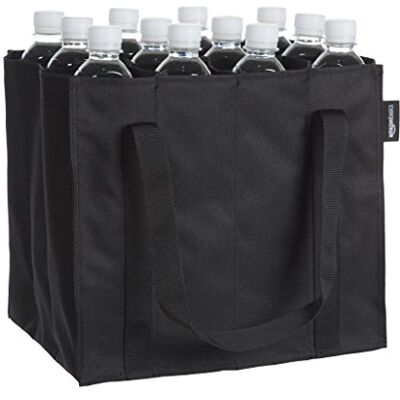 Amazon Flaschentasche, 12 Fächer, 0.75 l Flaschen, Schwarz, Einfarbig Amazon Flaschentasche, 12 Fächer, 0.75 l Flaschen, Schwarz, Einfarbig