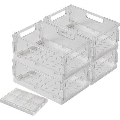 Rosenstein & Söhne Kühlschrank Box: 4er-Set faltbare Kühlschrank-Organizer, transparent, 31 x 20,5 x 13 cm (Küchenordnungshelfer, Lebensmittelaufbewahrungsbehälter, Mini) Rosenstein & Söhne Kühlschrank Box: 4er-Set faltbare Kühlschrank-Organizer, transparent, 31 x 20,5 x 13 cm (Küchenordnungshelfer, Lebensmittelaufbewahrungsbehälter, Mini)