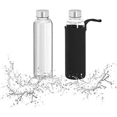 Relaxdays 2 Flaschen Wiederverwendbare Wasserflaschen Relaxdays 2 Flaschen Wiederverwendbare Wasserflaschen