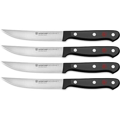 WÜSTHOF Gourmet Steakmessersatz mit 4 Messern, Rot WÜSTHOF Gourmet Steakmessersatz mit 4 Messern, Rot