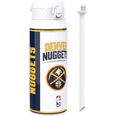 ion8 NBA Denver Nuggets Trinkflasche Mit Herausnehmbarem Strohhalm, 750ml/24oz, Auslaufsichere Isolierflasche, Leicht Zu Öffnen, Sicherer Verschluss, Spülmaschinenfest, Klappdeckel, Metallflasche ion8 NBA Denver Nuggets Trinkflasche Mit Herausnehmbarem Strohhalm, 750ml/24oz, Auslaufsichere Isolierflasche, Leicht Zu Öffnen, Sicherer Verschluss, Spülmaschinenfest, Klappdeckel, Metallflasche