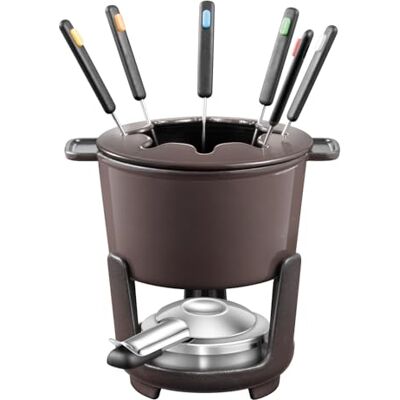 Tescoma PARTY TIME Fondue-Set für 6 Personen aus massivem Gusseisen und Edelstahl, antihaftbeschichtet 707206 Tescoma PARTY TIME Fondue-Set für 6 Personen aus massivem Gusseisen und Edelstahl, antihaftbeschichtet 707206
