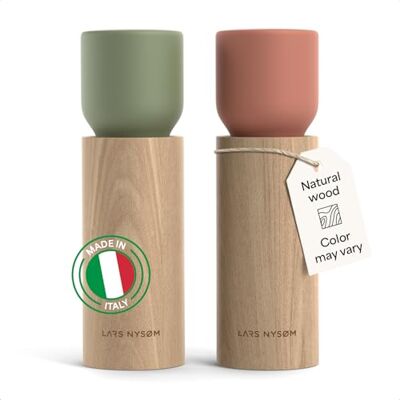 LARS NYSØM Salz und Pfeffermühle Holz Set Manuelle Mühlen Keramikmahlwerk Made in Italy Einstellbarer Mahlgrad von fein bis grob Salzmühle für grobes Salz Salz und Pfeffermühle aus Buchenholz LARS NYSØM Salz und Pfeffermühle Holz Set Manuelle Mühlen Keramikmahlwerk Made in Italy Einstellbarer Mahlgrad von fein bis grob Salzmühle für grobes Salz Salz und Pfeffermühle aus Buchenholz