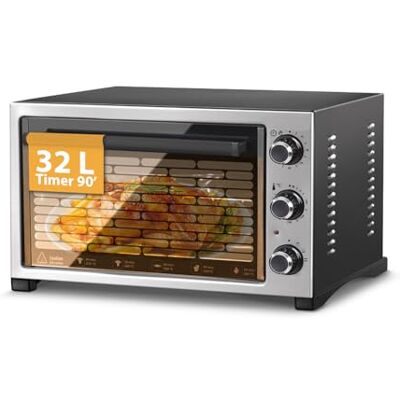 Avilia Elektrischer Ofen aus Edelstahl 36 l und 1420 W mit praktischem Timer und Grillfunktion – einstellbarer Thermostat, ideal für gleichmäßiges Kochen und präzise Kontrolle zum Kochen verschiedener Avilia Elektrischer Ofen aus Edelstahl 36 l und 1420 W mit praktischem Timer und Grillfunktion – einstellbarer Thermostat, ideal für gleichmäßiges Kochen und präzise Kontrolle zum Kochen verschiedener