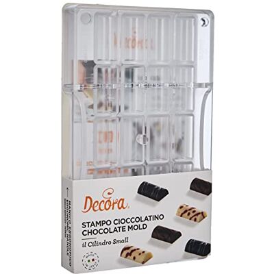 Decora 0050115 SCHOKOLADENFORM KLEINE Zylinder 33 X 16 X 20 h MM 200X120X22MM, Polycarbonate, Klar Decora 0050115 SCHOKOLADENFORM KLEINE Zylinder 33 X 16 X 20 h MM 200X120X22MM, Polycarbonate, Klar