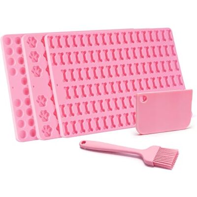 Mis.Moon 3er Set Silikon Backmatten für Hundekekse – BPA-frei, rutschfest, mit Knochen-, Pfoten- & runden Formen, inkl. Teigschaber & Backpinsel für DIY Hundeleckerlis Mis.Moon 3er Set Silikon Backmatten für Hundekekse – BPA-frei, rutschfest, mit Knochen-, Pfoten- & runden Formen, inkl. Teigschaber & Backpinsel für DIY Hundeleckerlis