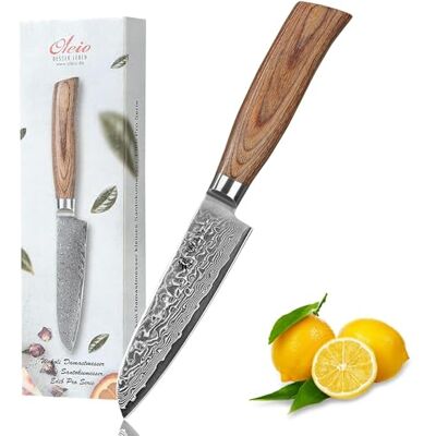 Wakoli EDIB Pro Santokumesser, 11 cm Klinge aus Damaststahl mit VG10 Kern 67 Lagen, 60 ± 2 HRC, 23 cm Gesamtlänge, Pakkaholzgriff und Geschenkbox; für feine Schnitte bei Gemüse und Obst Wakoli EDIB Pro Santokumesser, 11 cm Klinge aus Damaststahl mit VG10 Kern 67 Lagen, 60 ± 2 HRC, 23 cm Gesamtlänge, Pakkaholzgriff und Geschenkbox; für feine Schnitte bei Gemüse und Obst