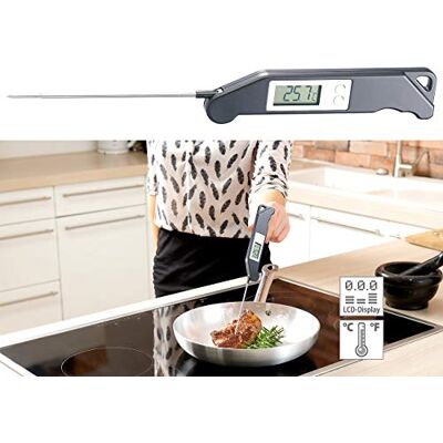 Rosenstein & Söhne Digitales Haushalts-Thermometer, klappbar, 13-cm-Fühler, bis 200 °C Rosenstein & Söhne Digitales Haushalts-Thermometer, klappbar, 13-cm-Fühler, bis 200 °C