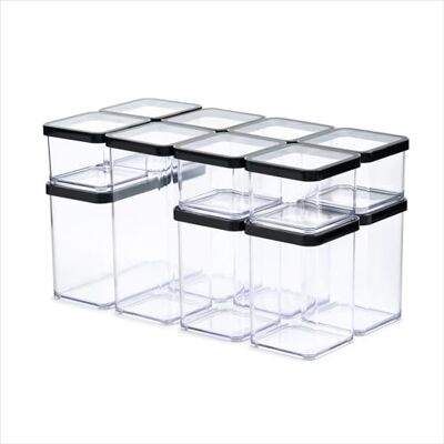 Rotho LOFT Plastikbox mit Deckel 12er luftdichte Aufbewahrungsbox Klar Rotho LOFT Plastikbox mit Deckel 12er luftdichte Aufbewahrungsbox Klar