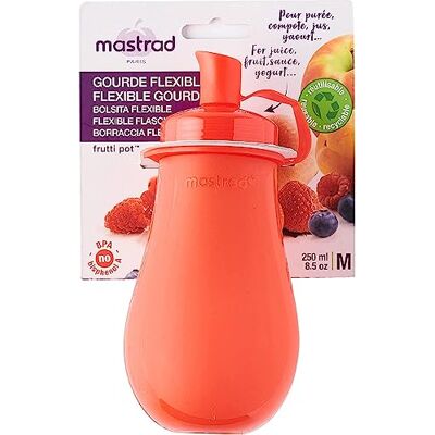 mastrad Frutti Pot – Trinkflasche nachfüllbar und wiederverwendbar – zum Transport von Pürees, Kompotten und Joghurt – klein und groß – 250 ml – luftdicht – BPA-frei – Rot mastrad Frutti Pot – Trinkflasche nachfüllbar und wiederverwendbar – zum Transport von Pürees, Kompotten und Joghurt – klein und groß – 250 ml – luftdicht – BPA-frei – Rot