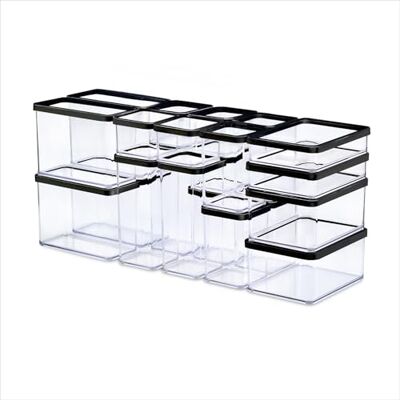 Rotho Aufbewahrungsbox Loft 24er-Set Plastikbox mit Deckel transparent Rotho Aufbewahrungsbox Loft 24er-Set Plastikbox mit Deckel transparent