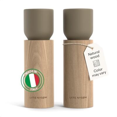 LARS NYSØM Salz und Pfeffermühle Holz Set Manuelle Mühlen Keramikmahlwerk Made in Italy Einstellbarer Mahlgrad von fein bis grob Salzmühle für grobes Salz Salz und Pfeffermühle aus Buchenholz LARS NYSØM Salz und Pfeffermühle Holz Set Manuelle Mühlen Keramikmahlwerk Made in Italy Einstellbarer Mahlgrad von fein bis grob Salzmühle für grobes Salz Salz und Pfeffermühle aus Buchenholz