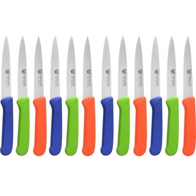 GRÄWE Gemüsemesser, 12 Set, kleines Küchenmesser-Set, Obstmesser, Schälmesser, Edelstahl, bunt, super scharf geschliffen GRÄWE Gemüsemesser, 12 Set, kleines Küchenmesser-Set, Obstmesser, Schälmesser, Edelstahl, bunt, super scharf geschliffen