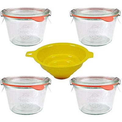 mikken 4 Weckgläser Rundrandgläser in Sturzform 250 ml inkl Zubehör mikken 4 Weckgläser Rundrandgläser in Sturzform 250 ml inkl Zubehör