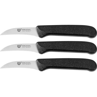 GRÄWE Obstmesser, 3er Set, Gemüsemesser, kleines Küchenmesser-Set, Schälmesser, Edelstahl, schwarz, super scharf geschliffen GRÄWE Obstmesser, 3er Set, Gemüsemesser, kleines Küchenmesser-Set, Schälmesser, Edelstahl, schwarz, super scharf geschliffen