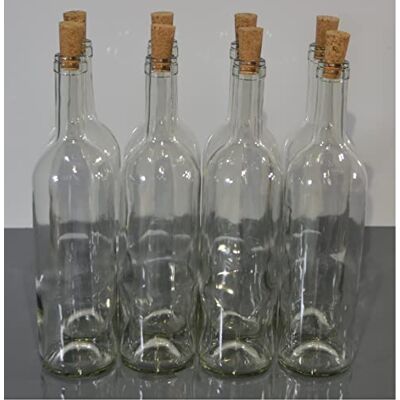 Generic 15 STK. 750 ml Weinflasche Glasflasche Leere Flasche Likör mit Korken Wein Weiß Generic 15 STK. 750 ml Weinflasche Glasflasche Leere Flasche Likör mit Korken Wein Weiß