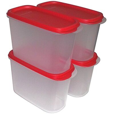 Tupperware Neue Smart Saver Kunststoff Behälter Set, 1,7 Liter, transparent, 4 Stück Tupperware Neue Smart Saver Kunststoff Behälter Set, 1,7 Liter, transparent, 4 Stück
