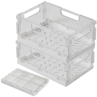 Rosenstein & Söhne Gemüsefach-Organizer: 8er-Set faltbare Kühlschrank-Organizer, transparent, 31 x 20,5 x 13 cm (Lebensmittelaufbewahrungsboxen, Sichtboxen) Rosenstein & Söhne Gemüsefach-Organizer: 8er-Set faltbare Kühlschrank-Organizer, transparent, 31 x 20,5 x 13 cm (Lebensmittelaufbewahrungsboxen, Sichtboxen)