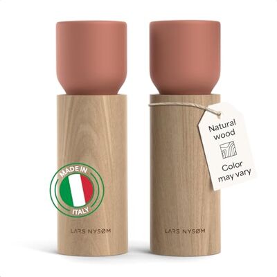 LARS NYSØM Salz und Pfeffermühle Holz Set Manuelle Mühlen Keramikmahlwerk Made in Italy Einstellbarer Mahlgrad von fein bis grob Salzmühle für grobes Salz Salz und Pfeffermühle aus Buchenholz LARS NYSØM Salz und Pfeffermühle Holz Set Manuelle Mühlen Keramikmahlwerk Made in Italy Einstellbarer Mahlgrad von fein bis grob Salzmühle für grobes Salz Salz und Pfeffermühle aus Buchenholz