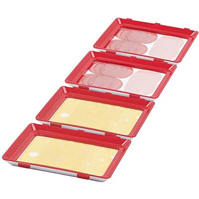 Rosenstein & Söhne Aufschnittbox: 4er-Set Frischhaltedosen für Wurst- und Käse-Aufschnitt (Wurst Aufbewahrungsbox, Aufschnitt Aufbewahrungsbox, Stapeldosen) Rosenstein & Söhne Aufschnittbox: 4er-Set Frischhaltedosen für Wurst- und Käse-Aufschnitt (Wurst Aufbewahrungsbox, Aufschnitt Aufbewahrungsbox, Stapeldosen)