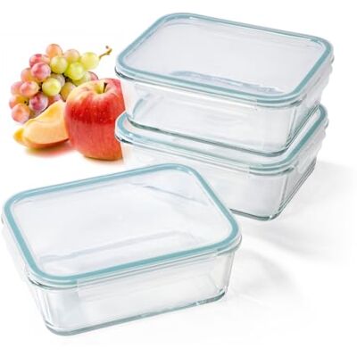 GOURMETmaxx Glas-Frischhaltedosen Klick-It 3 Dosen 1,6 L Als Brotdose oder für Meal Prep Spülmaschinen- Mikrowellen- und Gefrierschrankgeeignet Aufbewahrungsbox-Deckel GOURMETmaxx Glas-Frischhaltedosen Klick-It 3 Dosen 1,6 L Als Brotdose oder für Meal Prep Spülmaschinen- Mikrowellen- und Gefrierschrankgeeignet Aufbewahrungsbox-Deckel