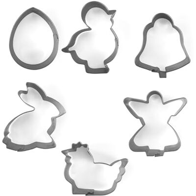 Guardini 6 x Oster-Keksausstecher, ideal zum Kreieren von Formen, verzinntes Band Guardini 6 x Oster-Keksausstecher, ideal zum Kreieren von Formen, verzinntes Band