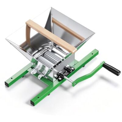 Wiltec Fruchtmühle mit 7 L Trichter, Obstmühle mit Handkurbel, Obstpresse für weiche Früchte wie Trauben und Beeren Wiltec Fruchtmühle mit 7 L Trichter, Obstmühle mit Handkurbel, Obstpresse für weiche Früchte wie Trauben und Beeren