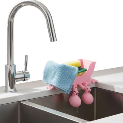 Generic Cute Hanging Sponge Holder with Drainage, Smile Face Hanging Sink CDDY Sponge Holder for Kitchen Sink Accessories 3D Printed Organizer With Drainage Holes And Legs Plastic Shelf For Sponges And Generic Cute Hanging Sponge Holder with Drainage, Smile Face Hanging Sink CDDY Sponge Holder for Kitchen Sink Accessories 3D Printed Organizer With Drainage Holes And Legs Plastic Shelf For Sponges And