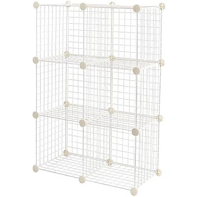 Amazon Stapelbare Aufbewahrungsregale mit 6 Würfeln aus Drahtgitter, 66 x 32 x 96.5 cm, Weiß Amazon Stapelbare Aufbewahrungsregale mit 6 Würfeln aus Drahtgitter, 66 x 32 x 96.5 cm, Weiß