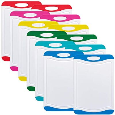 Rosenstein & Söhne Frühstücksbrettchen-Sets: 12er-Set Schneidebretter in 6 Farben, antibakteriell, je 29 x 20 cm (Hygienisches Schneidebrett, Frühstücksbrettchen Kunststoff, Farbe) Rosenstein & Söhne Frühstücksbrettchen-Sets: 12er-Set Schneidebretter in 6 Farben, antibakteriell, je 29 x 20 cm (Hygienisches Schneidebrett, Frühstücksbrettchen Kunststoff, Farbe)