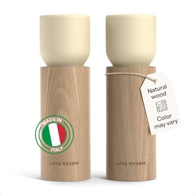 LARS NYSØM Salz und Pfeffermühle Holz Set Manuelle Mühlen Keramikmahlwerk Made in Italy Einstellbarer Mahlgrad von fein bis grob Salzmühle für grobes Salz Salz und Pfeffermühle aus Buchenholz LARS NYSØM Salz und Pfeffermühle Holz Set Manuelle Mühlen Keramikmahlwerk Made in Italy Einstellbarer Mahlgrad von fein bis grob Salzmühle für grobes Salz Salz und Pfeffermühle aus Buchenholz