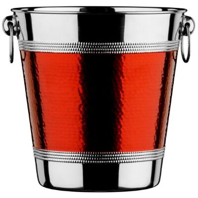 Premier Housewares Wine Bucket, Stainless Steel, Red 0507780 H20 x W20 x D20cm Premier Housewares Wine Bucket, Stainless Steel, Red 0507780 H20 x W20 x D20cm