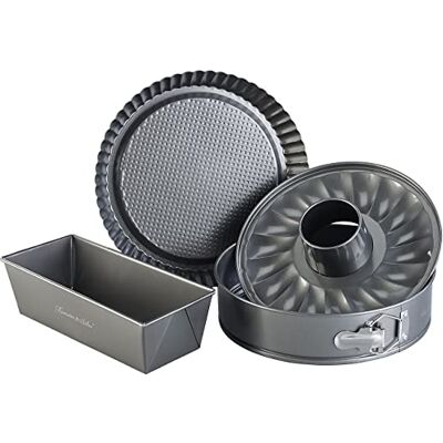 Rosenstein & Söhne Springform: 5-teiliges antihaftbeschichtetes Backformen-Set mit 3 Kuchenformen (Backset, Kuchen-Backform Küche, Pizza) Rosenstein & Söhne Springform: 5-teiliges antihaftbeschichtetes Backformen-Set mit 3 Kuchenformen (Backset, Kuchen-Backform Küche, Pizza)