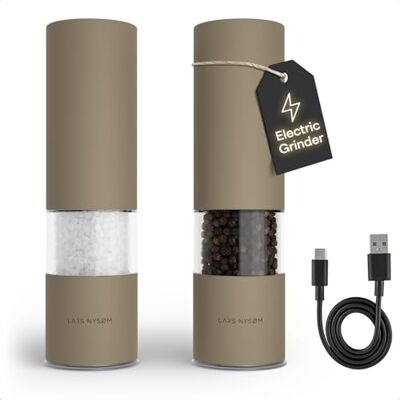 LARS NYSØM LARS NYSOM Salz und Pfeffermühle Elektrisch Gewürzmühle Elektrisch USB-C Wiederaufladbare Gewürzmühlen Set mit Keramikmahlwerk 6 Stufen von sehr fein bis sehr grob Deckel schützt vor Krümel LARS NYSØM LARS NYSOM Salz und Pfeffermühle Elektrisch Gewürzmühle Elektrisch USB-C Wiederaufladbare Gewürzmühlen Set mit Keramikmahlwerk 6 Stufen von sehr fein bis sehr grob Deckel schützt vor Krümel