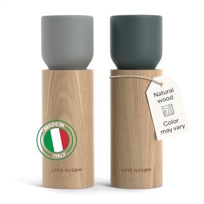 LARS NYSØM Salz und Pfeffermühle Holz Set Manuelle Mühlen Keramikmahlwerk Made in Italy Einstellbarer Mahlgrad von fein bis grob Salzmühle für grobes Salz Salz und Pfeffermühle aus Buchenholz LARS NYSØM Salz und Pfeffermühle Holz Set Manuelle Mühlen Keramikmahlwerk Made in Italy Einstellbarer Mahlgrad von fein bis grob Salzmühle für grobes Salz Salz und Pfeffermühle aus Buchenholz