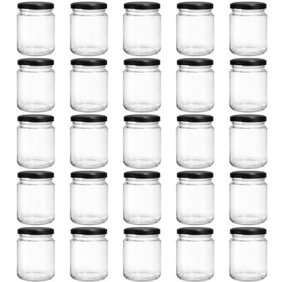Vitrea 25x Marmeladengläser 275 ml mit Deckel Schwarz TO 66 Einmachgläser zum befüllen mit Schraubdeckel Sturzgläser für Marmelade Schraubgläser leere Gläser 25 Stück Vitrea 25x Marmeladengläser 275 ml mit Deckel Schwarz TO 66 Einmachgläser zum befüllen mit Schraubdeckel Sturzgläser für Marmelade Schraubgläser leere Gläser 25 Stück