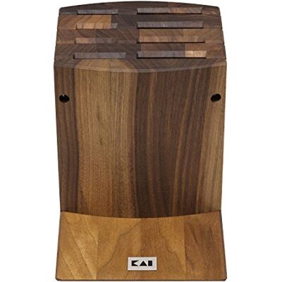 KAI Shun traditioneller Messerblock aus Holz Premiumqualität Walnuss Platz für 8 Messer, zerlegbar zur Reinigung Abmessung 31 x 18 x 34 cm KAI Shun traditioneller Messerblock aus Holz Premiumqualität Walnuss Platz für 8 Messer, zerlegbar zur Reinigung Abmessung 31 x 18 x 34 cm
